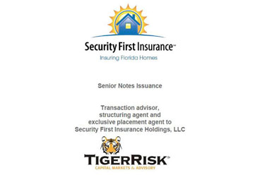 Security First Insurance Holdings $60 million Senior Notes Issuance